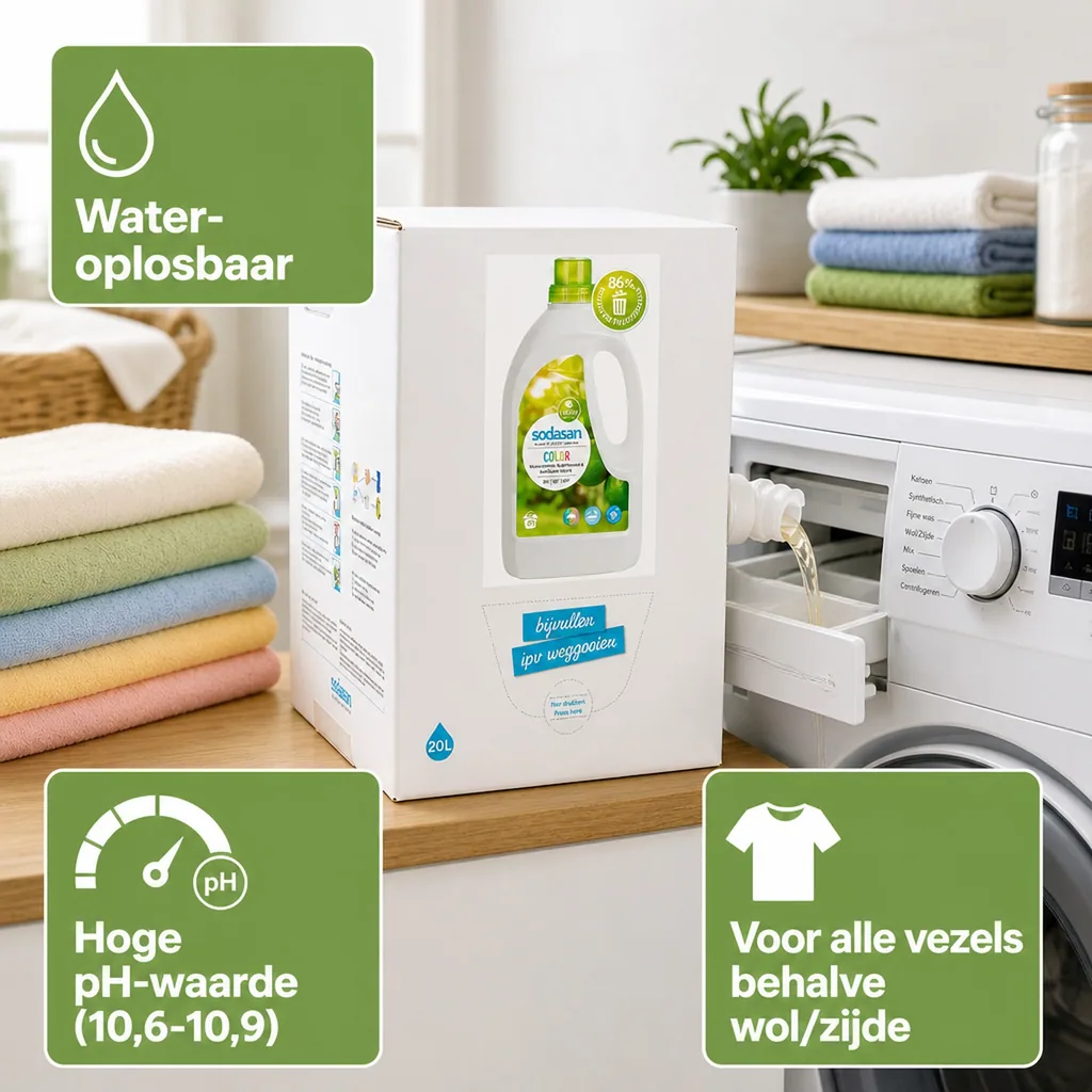 Wasmiddel kleur, vloeibaar wasmiddel, 20 liter, met limoen geur, voor gekleurde was
