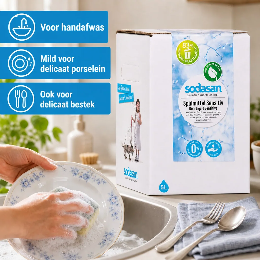 Afwasmiddel 5 liter, Sensitive, Grootverpakking