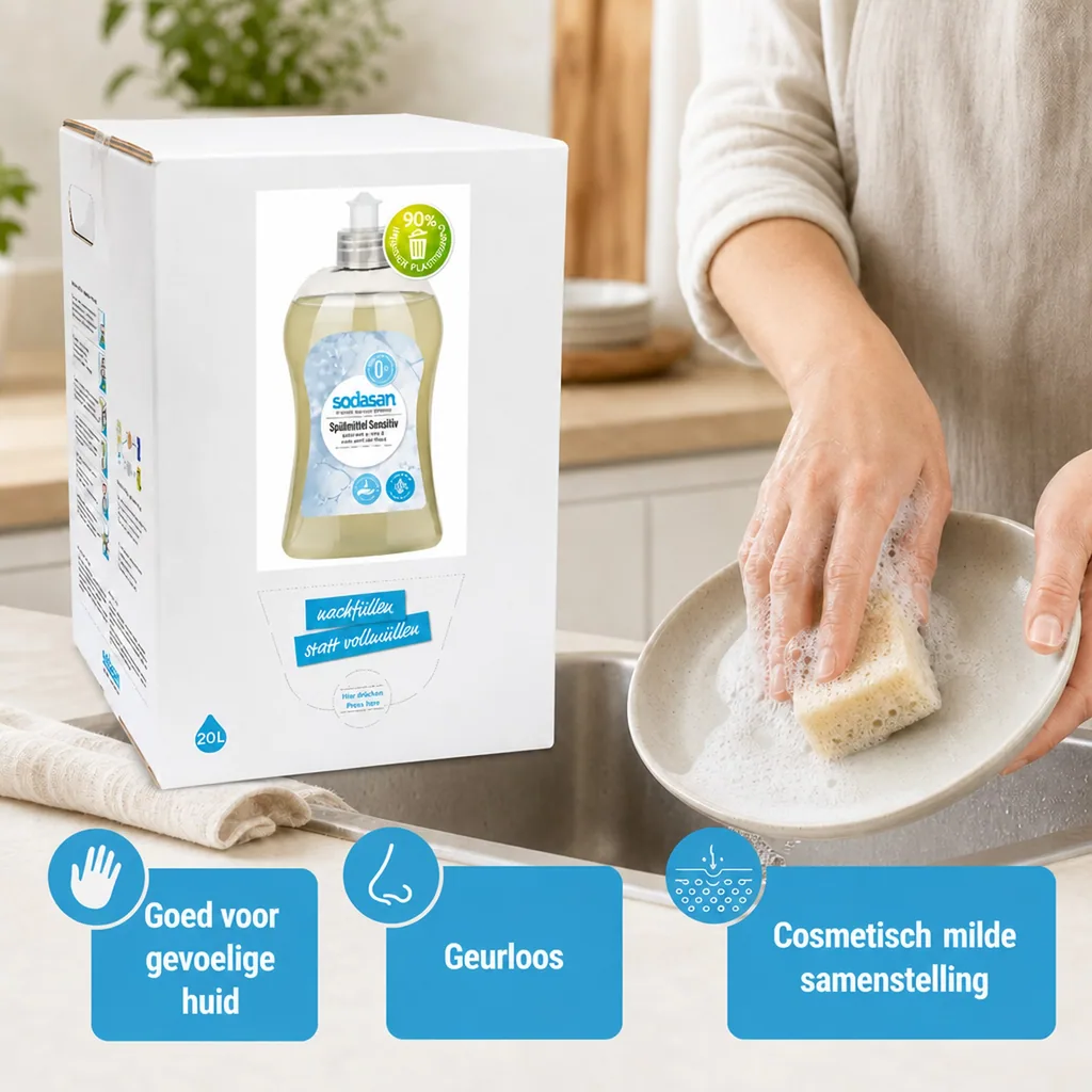 Afwasmiddel gevoelige huid, 20 Liter, Bag in Box, natuurlijk afwasmiddel, ecologisch afwasmiddel
