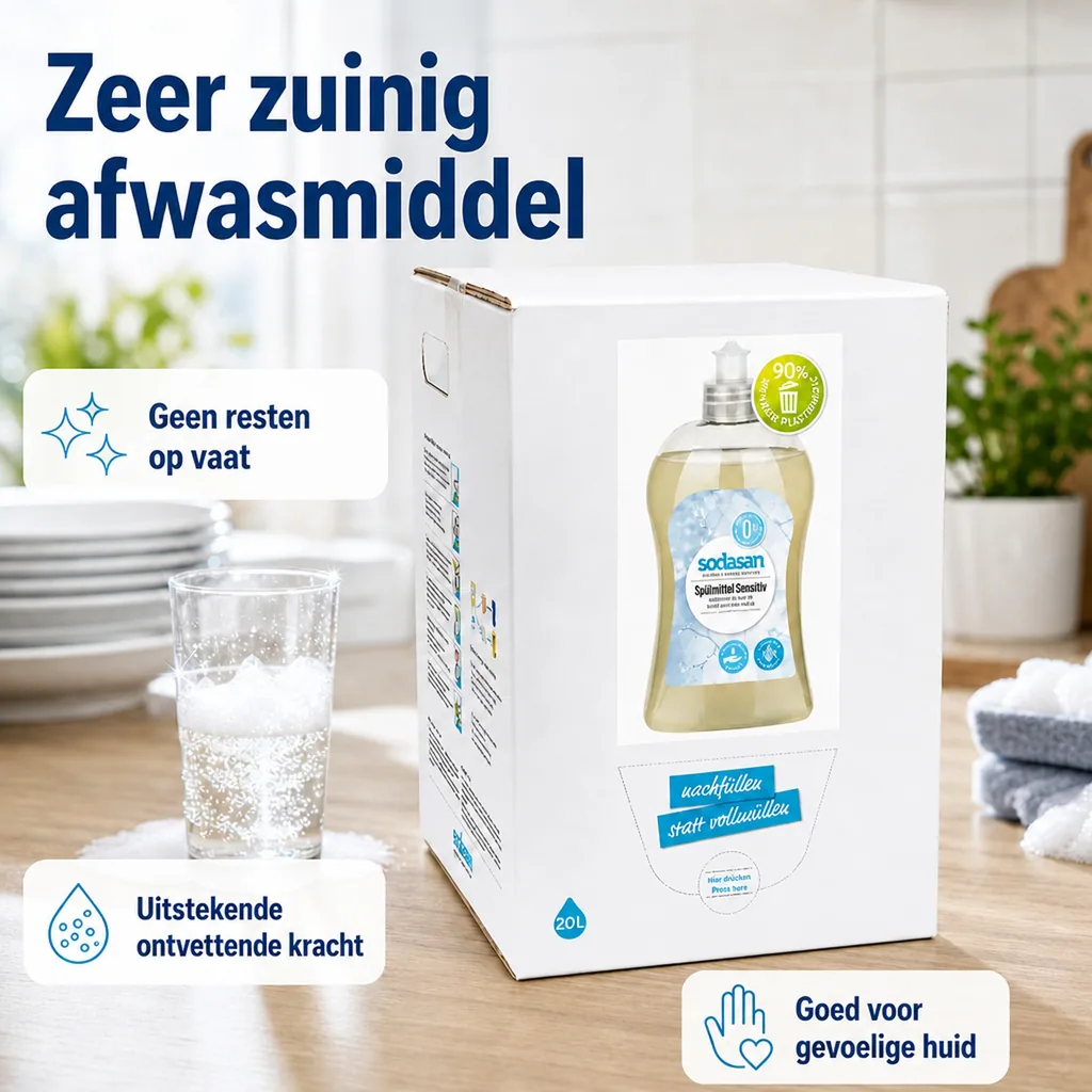 Afwasmiddel gevoelige huid, 20 Liter, Bag in Box, natuurlijk afwasmiddel, ecologisch afwasmiddel