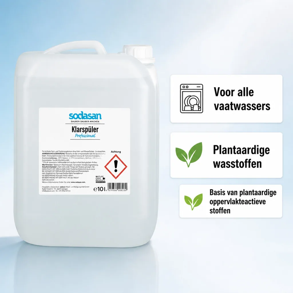Professionele spoelglans 10 Liter, vaatwasser glansspoelmiddel, professionele glansspoelmiddel