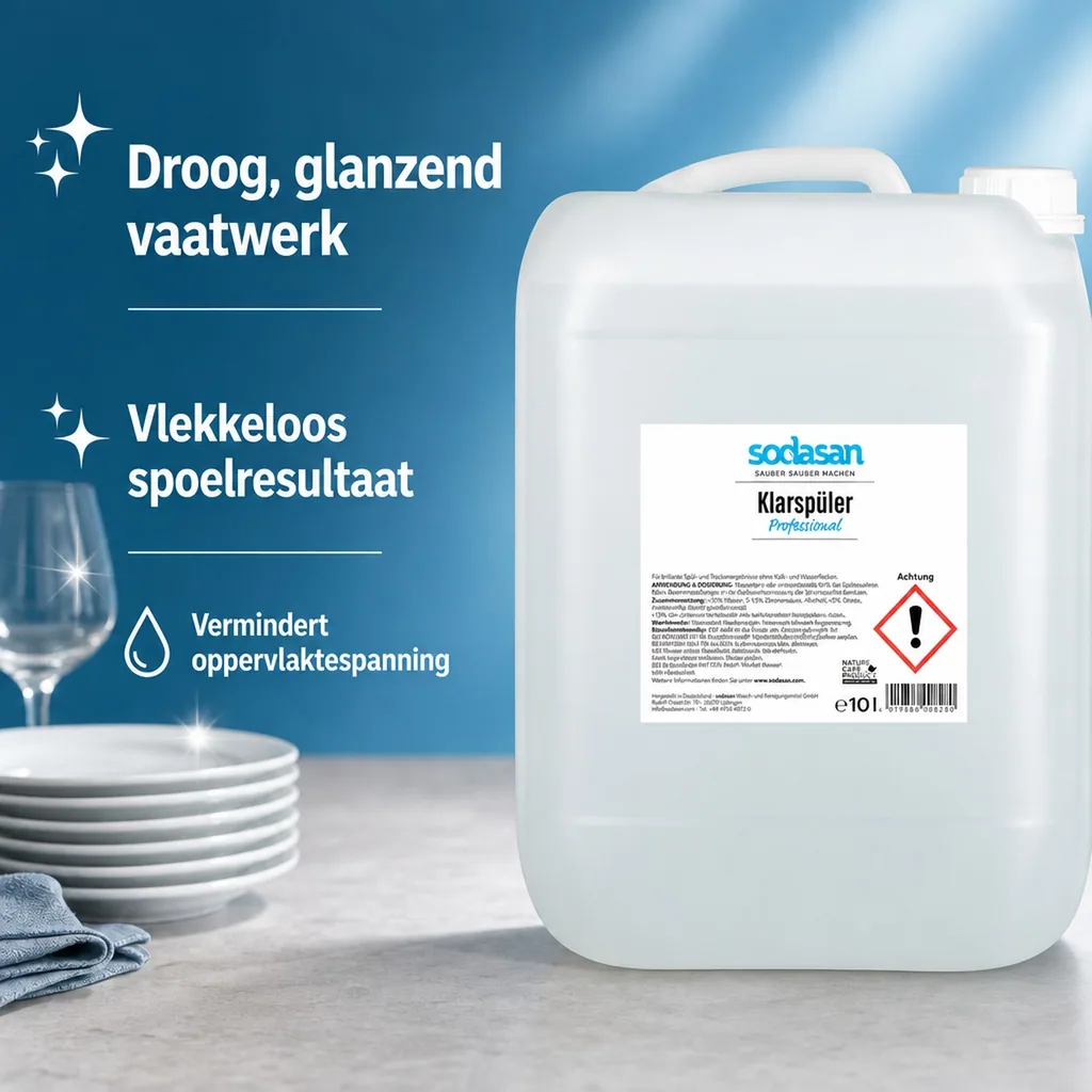 Professionele spoelglans 10 Liter, vaatwasser glansspoelmiddel, professionele glansspoelmiddel