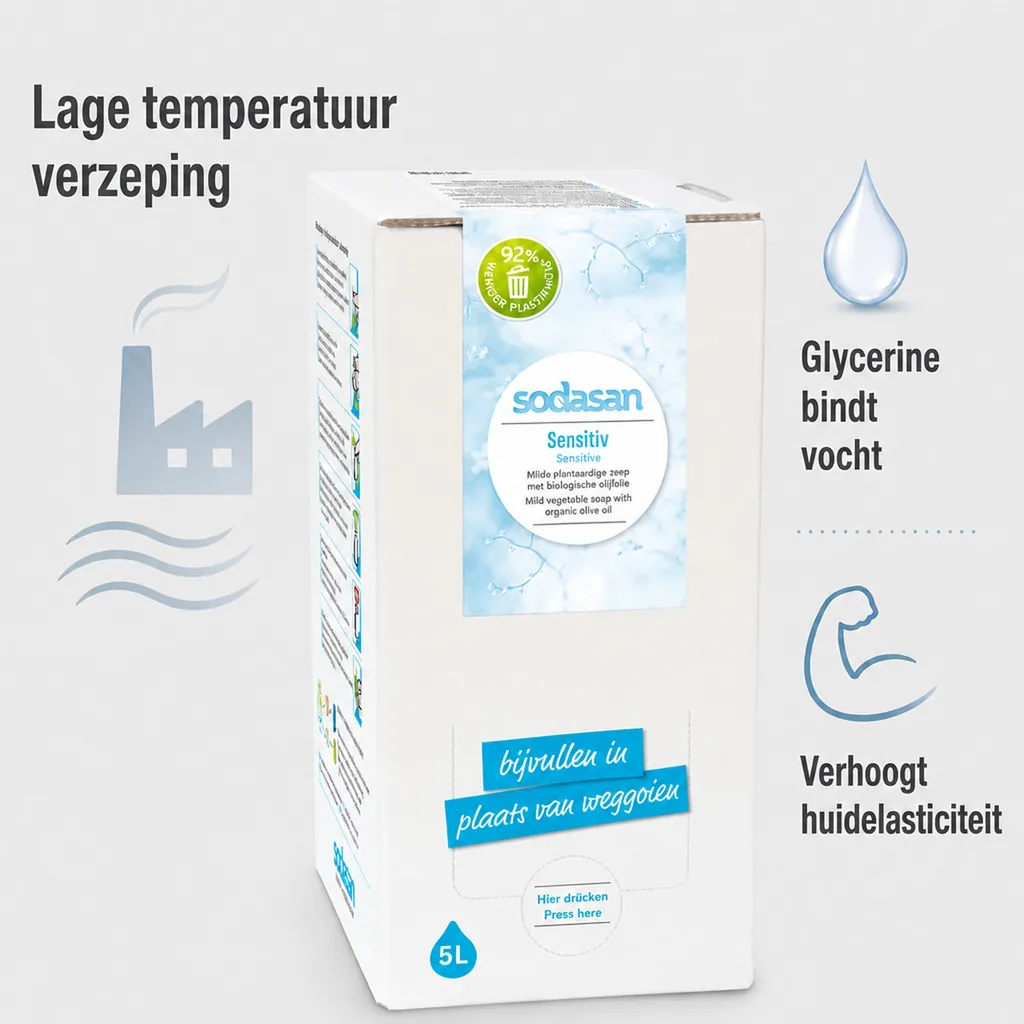Vloeibare Handzeep 5 Liter, Sensitive, Parfumvrije Handzeep, Handzeep Navulling