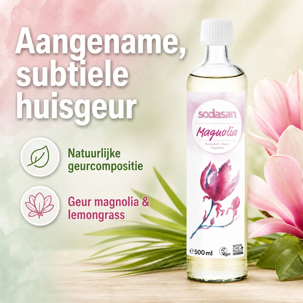 Navulling kamergeur magnolia, 500 ml, kamer parfum navulling
