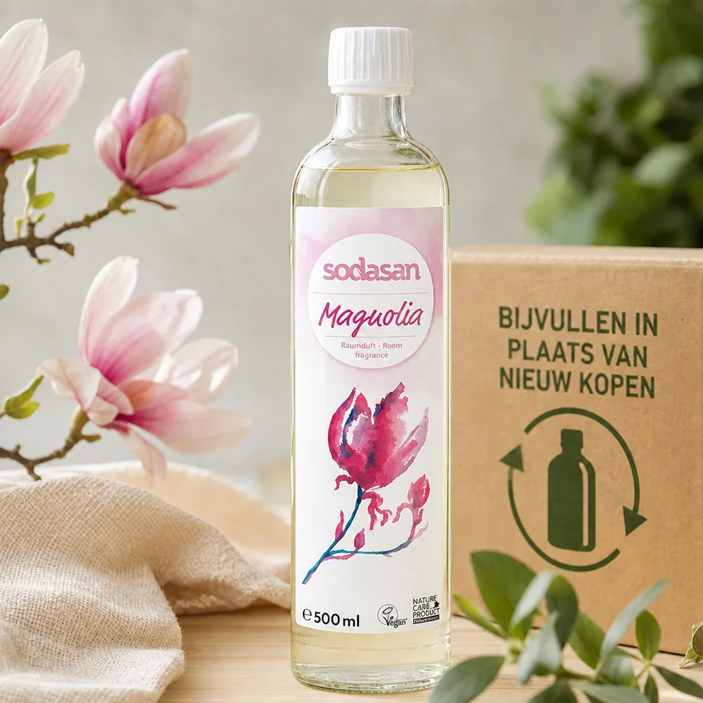 Navulling kamergeur magnolia, 500 ml, kamer parfum navulling