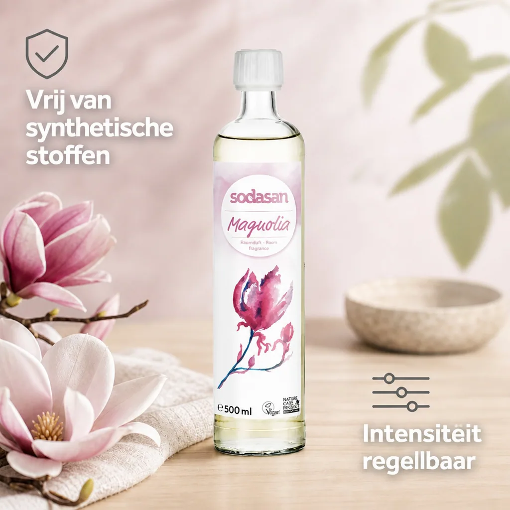Navulling kamergeur magnolia, 500 ml, kamer parfum navulling