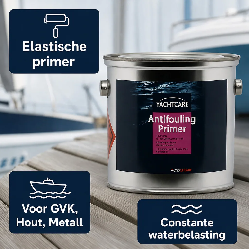Antifouling Primer 2,5 Liter, boot primer, matt grijs