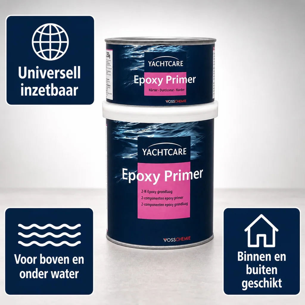 Epoxy Primer, 2K Primer, 750 ml, primer voor antifouling, wit