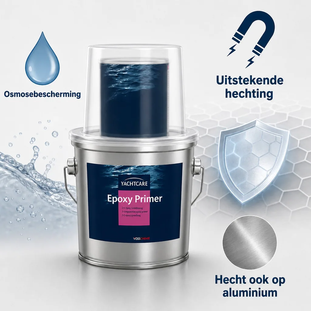 Epoxy primer, 2K epoxy primer, 2,25 liter, primer voor antifouling, witte primer