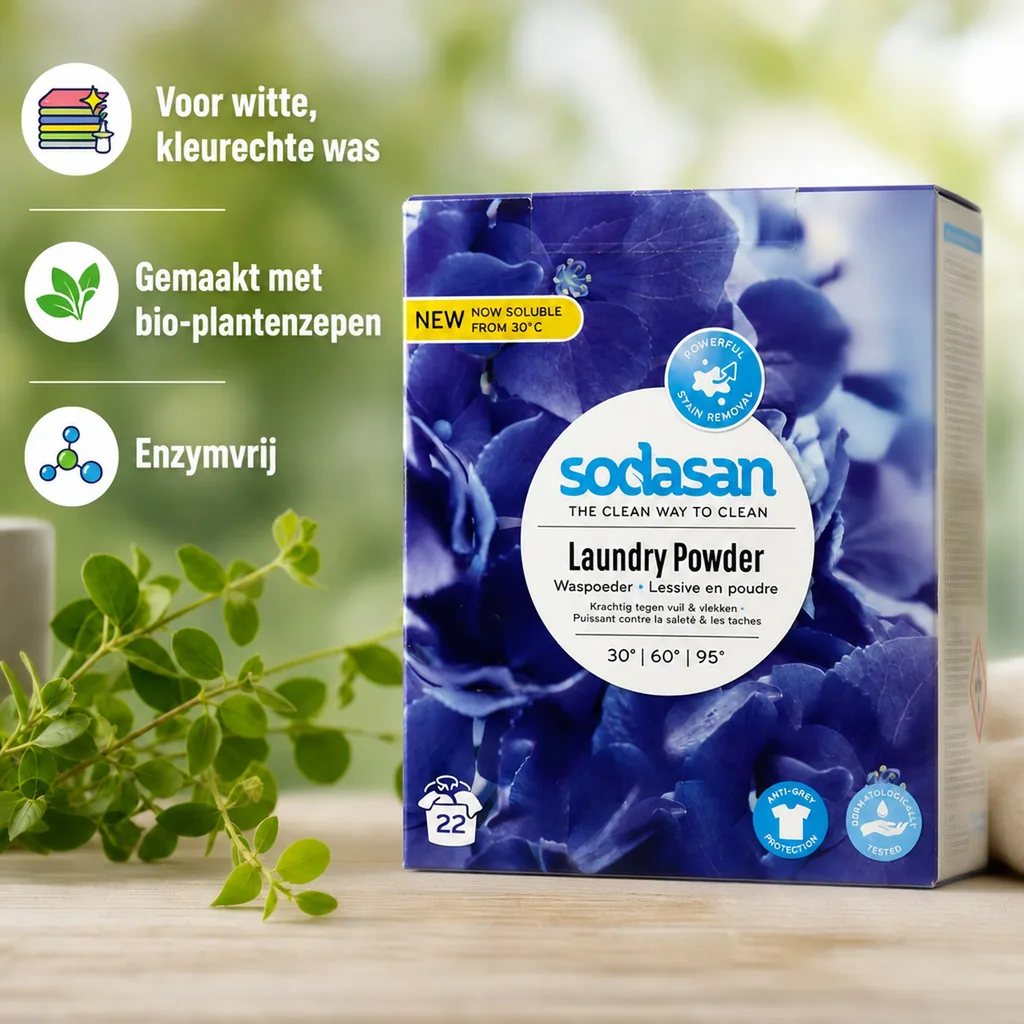 Wasmiddel voor gekleurde was, waspoeder kleur, kleurwasmiddel lavendel, 1,01 kg