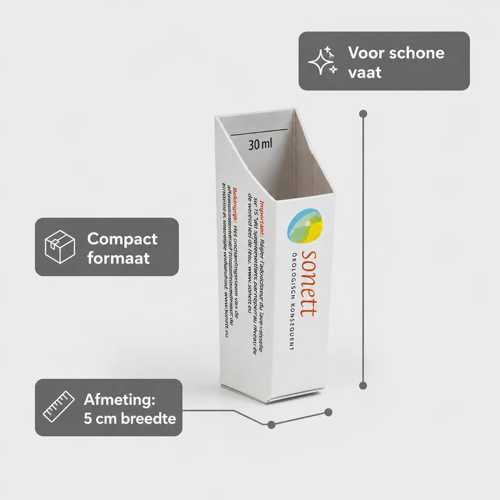 Vaatwasmachine doseerder, doseerder vaatwasser, wit, 1 Stck papieren vaatwasser doseerbol