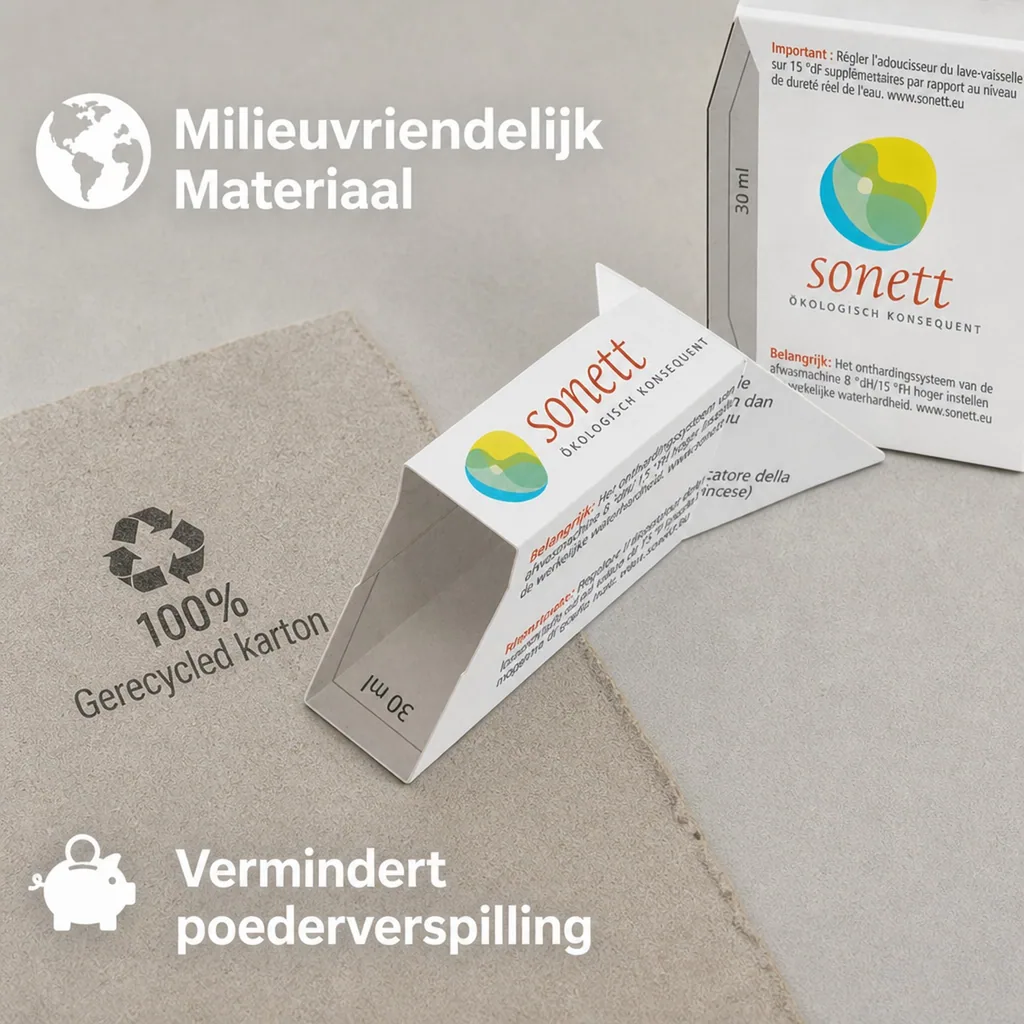 Vaatwasmachine doseerder, doseerder vaatwasser, wit, 1 Stck papieren vaatwasser doseerbol