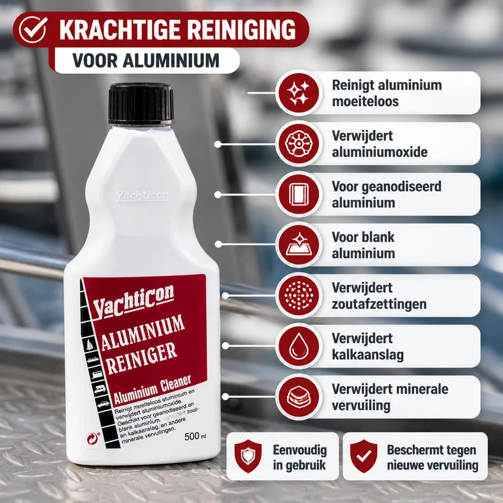 Aluminium Reiniger 500ml, aluminium schoonmaken, aluminium poetsen