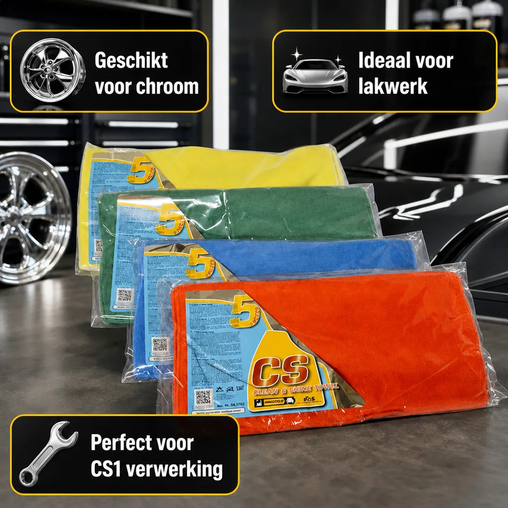 Poetsdoeken, polijstdoeken, rode poetsdoek, reinigingsdoeken, 5 stuks