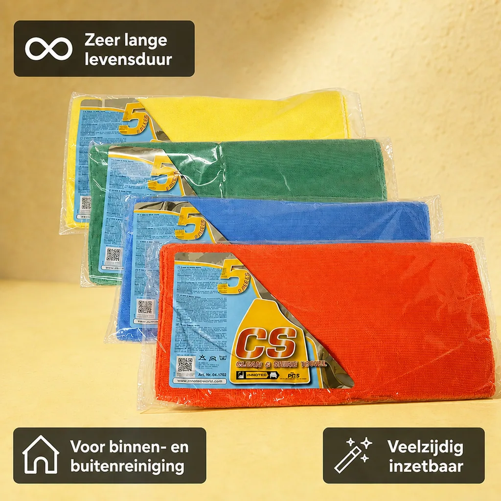 Poetsdoeken, polijstdoeken, rode poetsdoek, reinigingsdoeken, 5 stuks