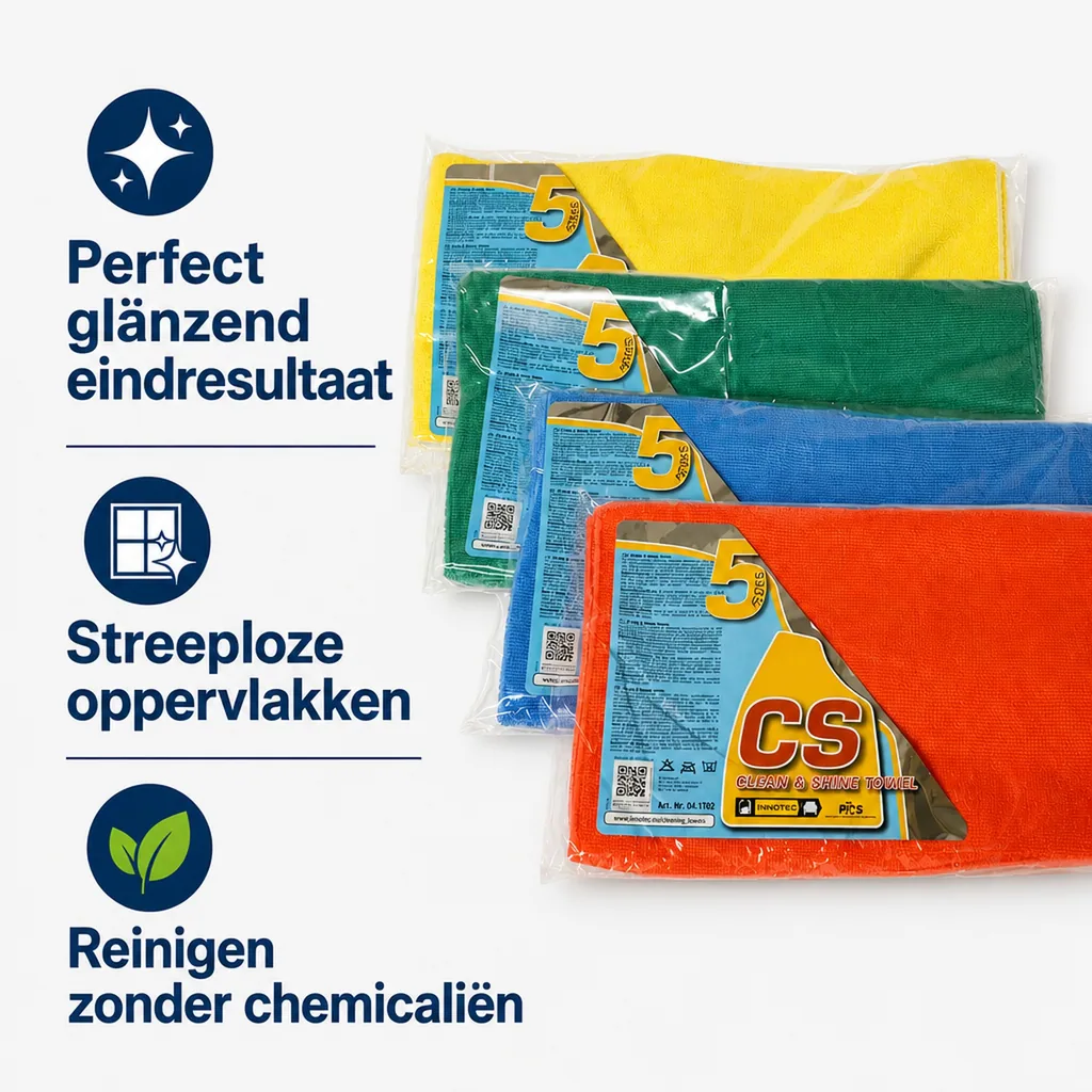 Poetsdoeken, polijstdoeken, rode poetsdoek, reinigingsdoeken, 5 stuks