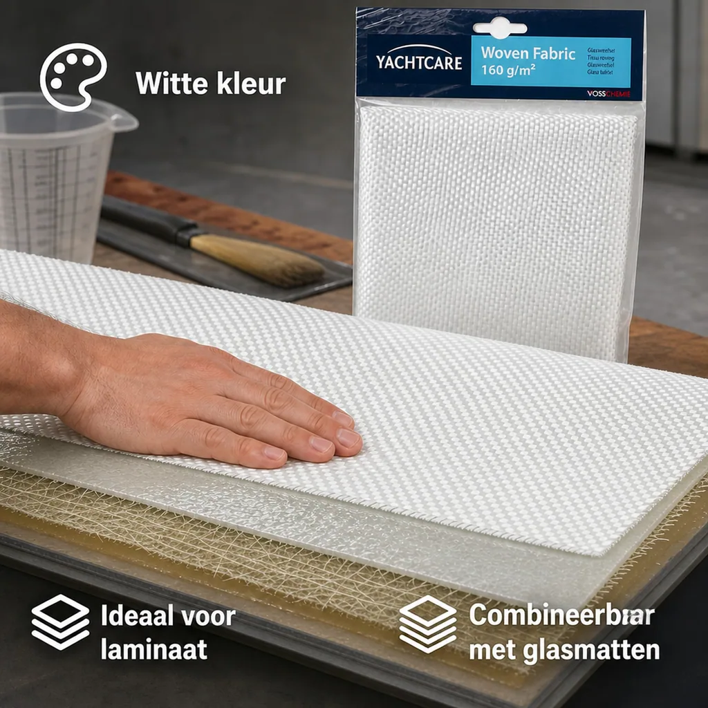 Glasweefsel 300 g, Glasvezel doek, 1,0 m²
