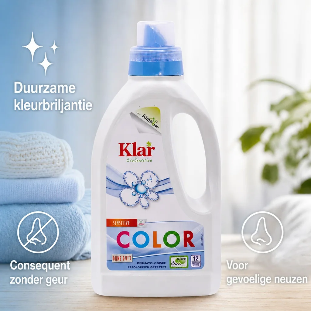 Wasmiddel kleur, vloeibaar wasmiddel, wasmiddel zonder parfum, 750 ml