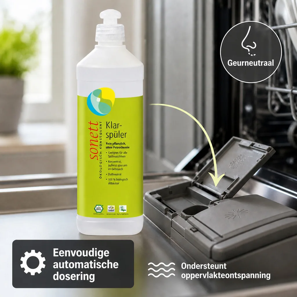 Vaatwasser glansspoelmiddel 2 x 500 ml, Natuurlijk glansspoelmiddel