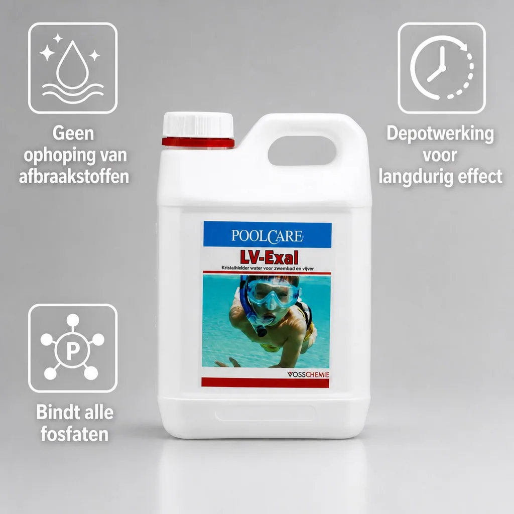 Algenbestrijding zwembad, Waterbehandeling zwembad chloorvrij, 1 Liter, Algen voorkomen zwembad