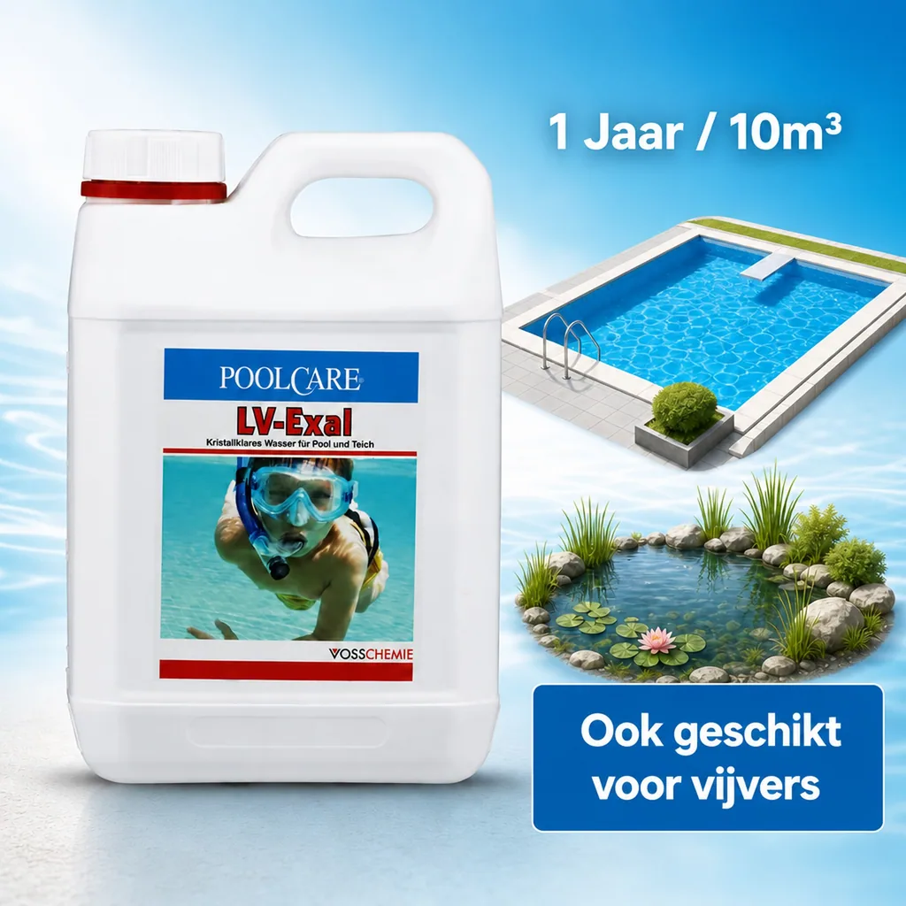 Algenbestrijding zwembad, Waterbehandeling zwembad chloorvrij, 1 Liter, Algen voorkomen zwembad