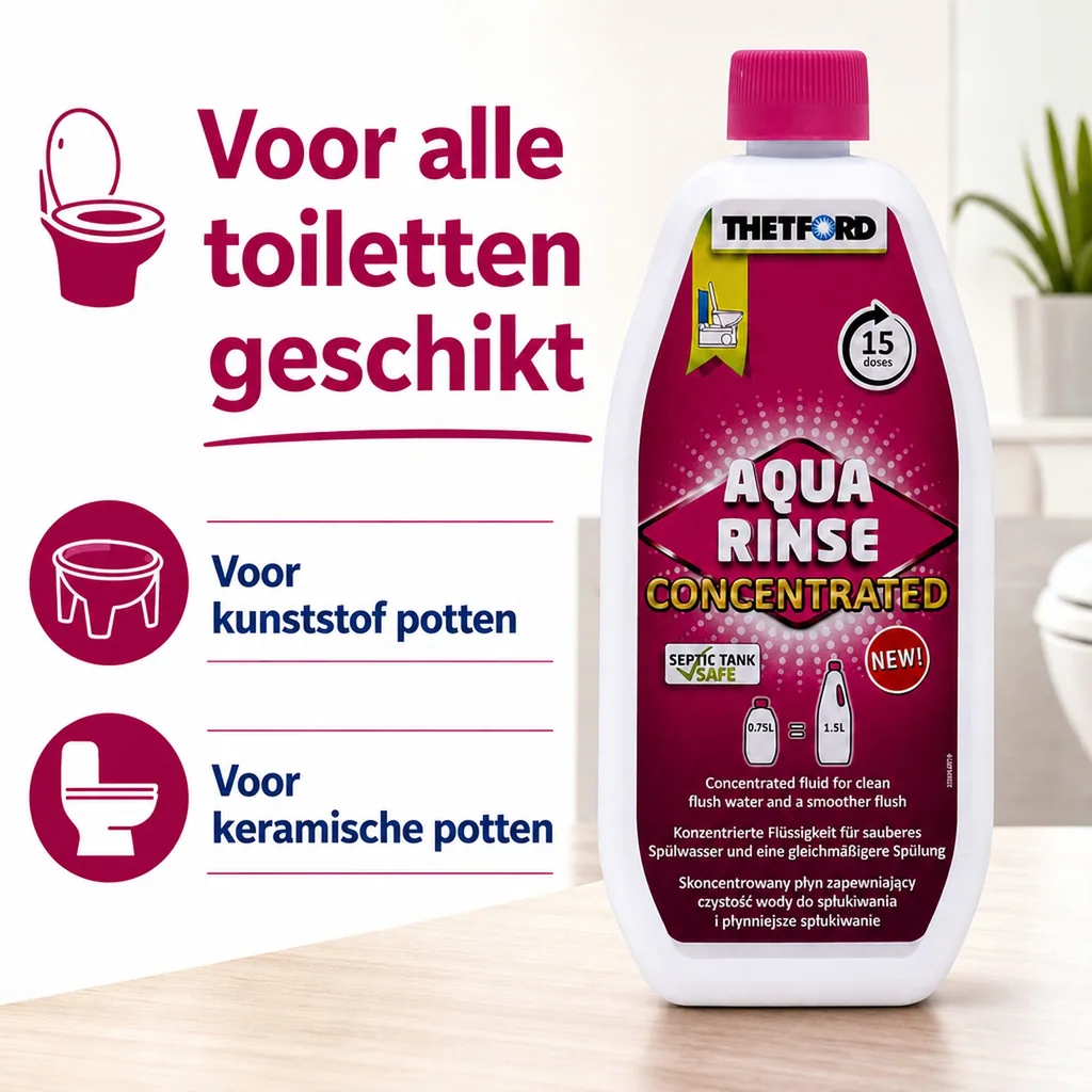 Toiletvloeistof, toilet spoelvloeistof, 0,75 liter concentraat