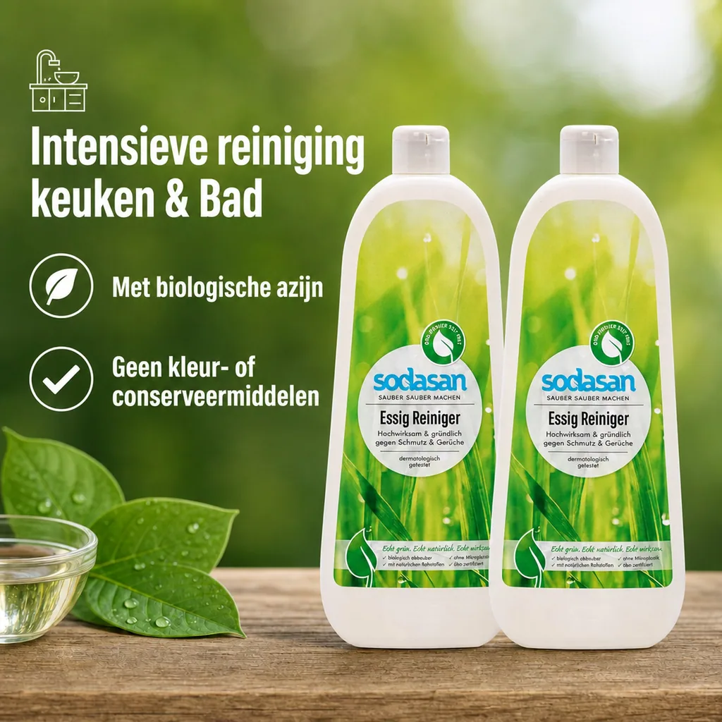 Azijnreiniger 2 x 1 Liter, natuurlijke reiniger, ecologische reiniger