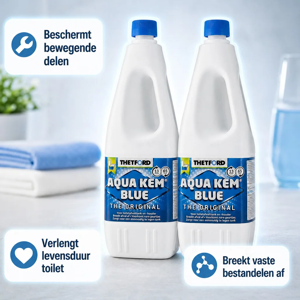 Toiletvloeistof, camping toilet vloeistof, 2 x 2 Liter, mobiel toilet vloeistof, toiletvloeistof camping