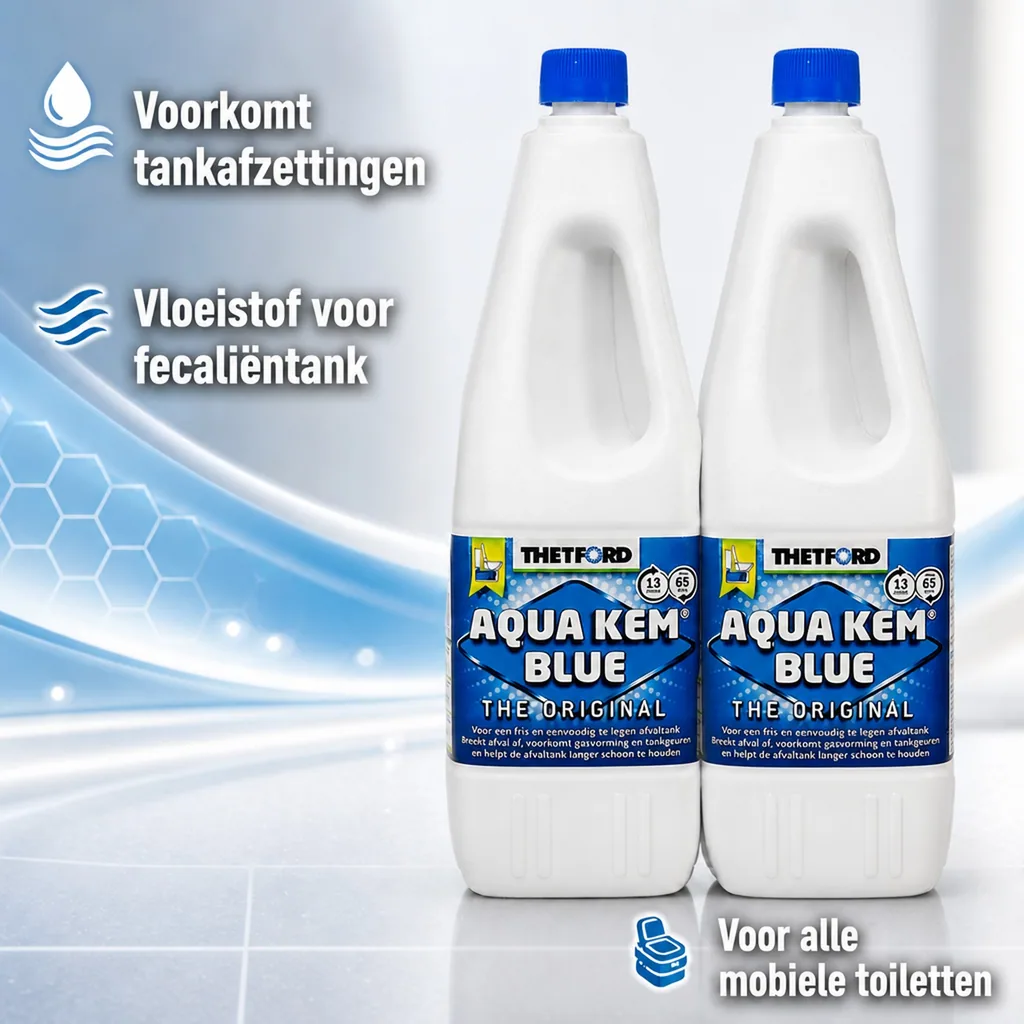 Toiletvloeistof, camping toilet vloeistof, 2 x 2 Liter, mobiel toilet vloeistof, toiletvloeistof camping