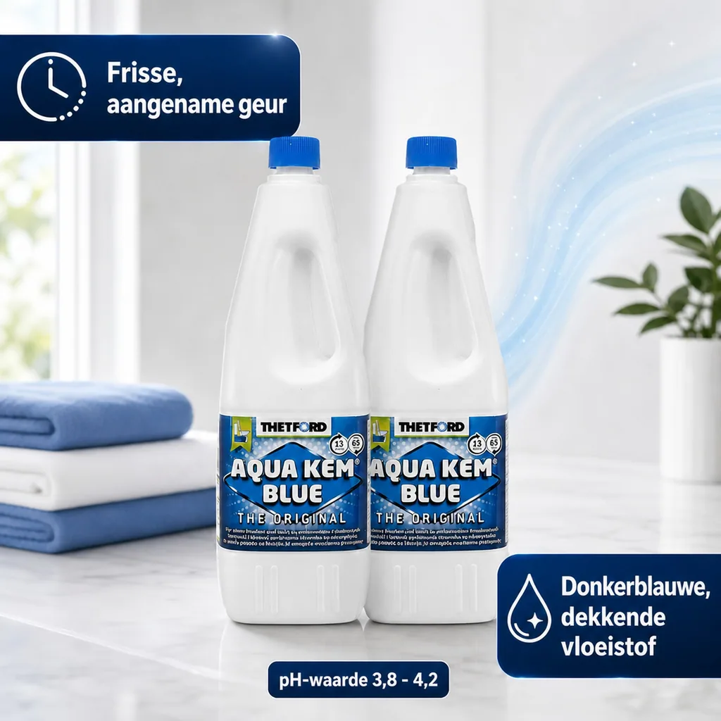 Toiletvloeistof, camping toilet vloeistof, 2 x 2 Liter, mobiel toilet vloeistof, toiletvloeistof camping