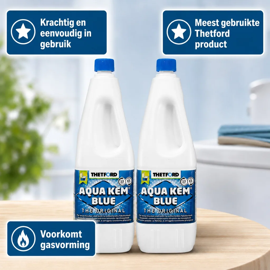 Toiletvloeistof, camping toilet vloeistof, 2 x 2 Liter, mobiel toilet vloeistof, toiletvloeistof camping