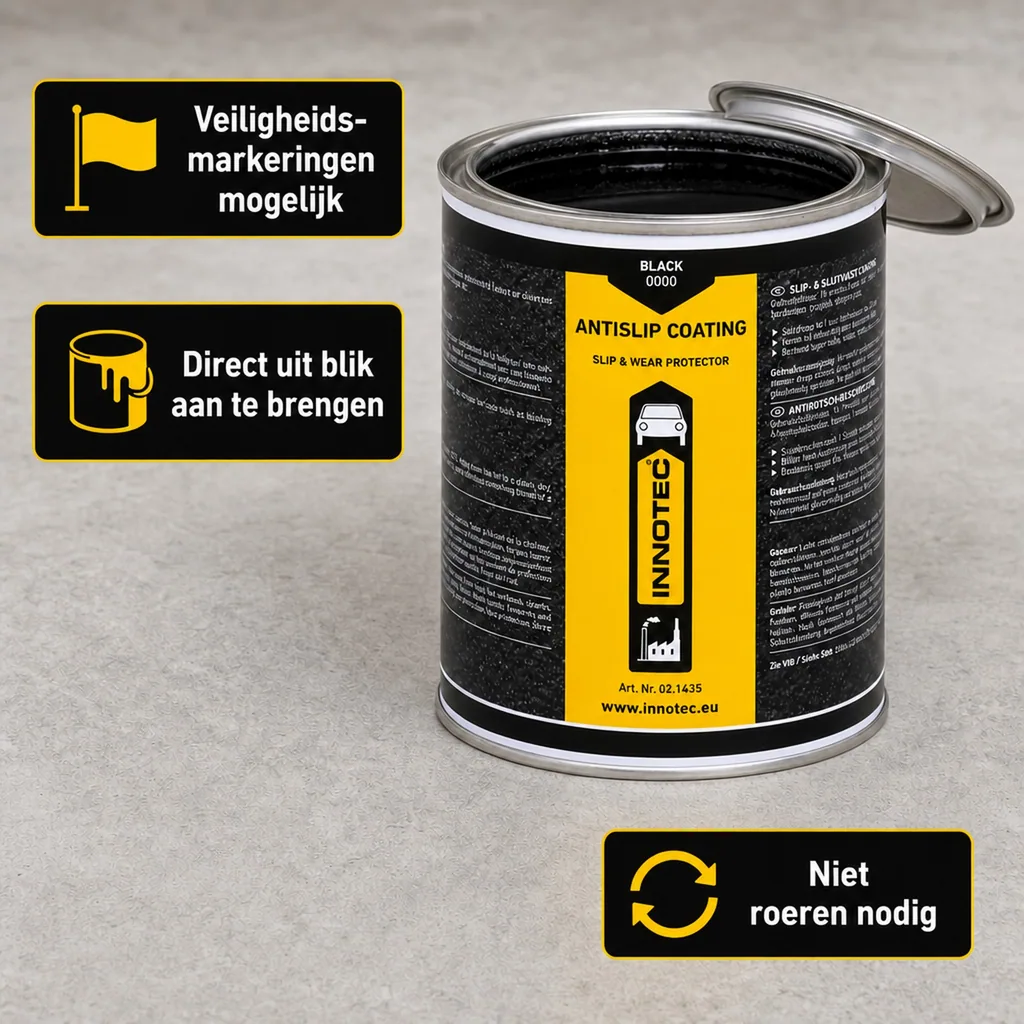 Antislip coating, coating zwart, 1 Liter, antislip