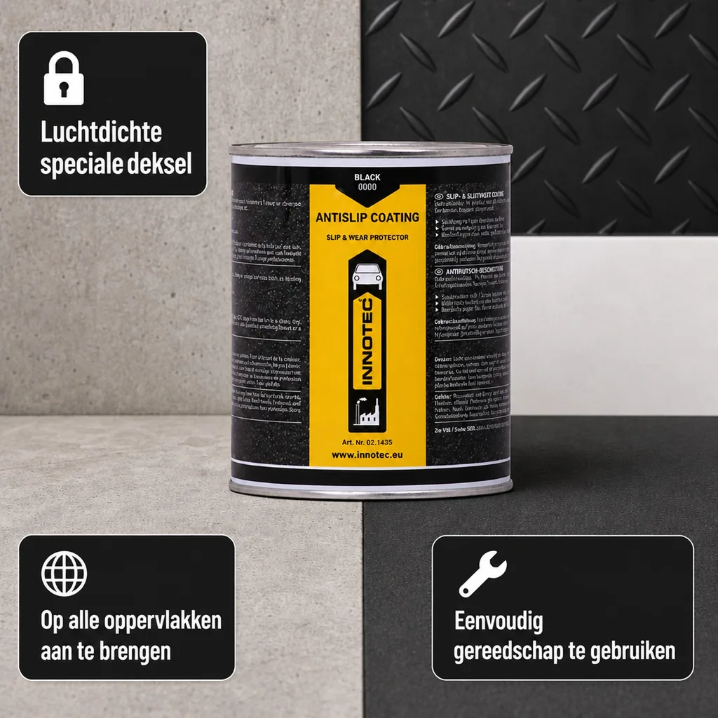 Antislip coating, coating zwart, 1 Liter, antislip