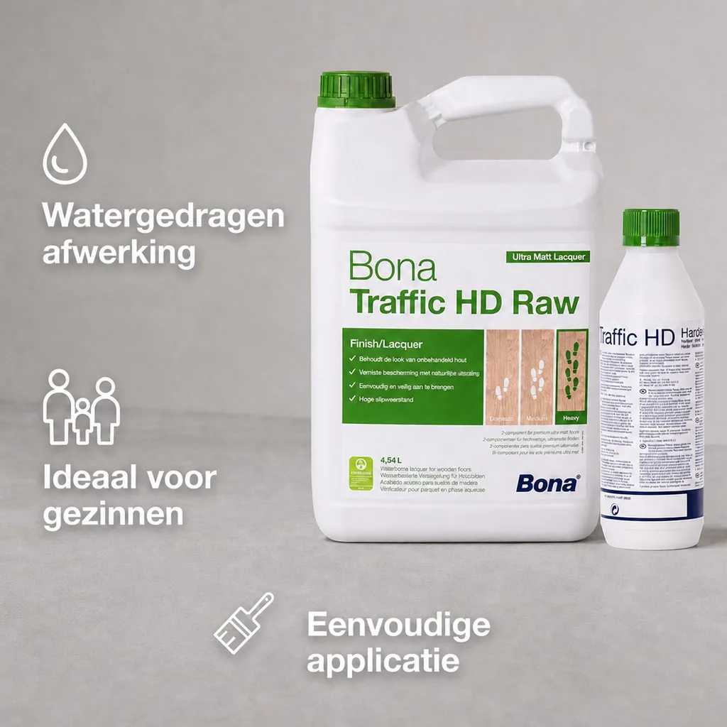 Bona Traffic HD Raw 5 Liter, Parketlak, Natural glans, 4,54 L + 0,41 L HD Härter