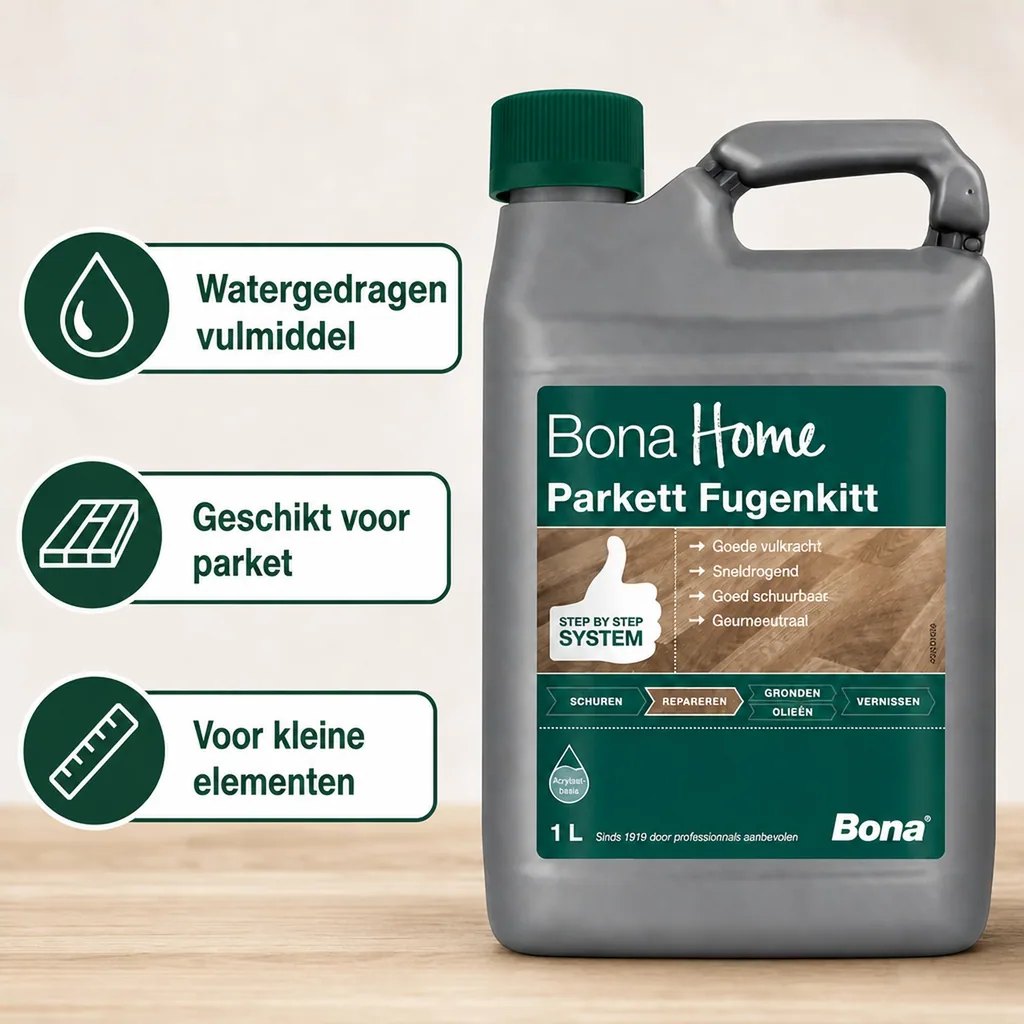 Parketkit, 1 Liter Parket vulmiddel, Houtkit, Parket reparatie