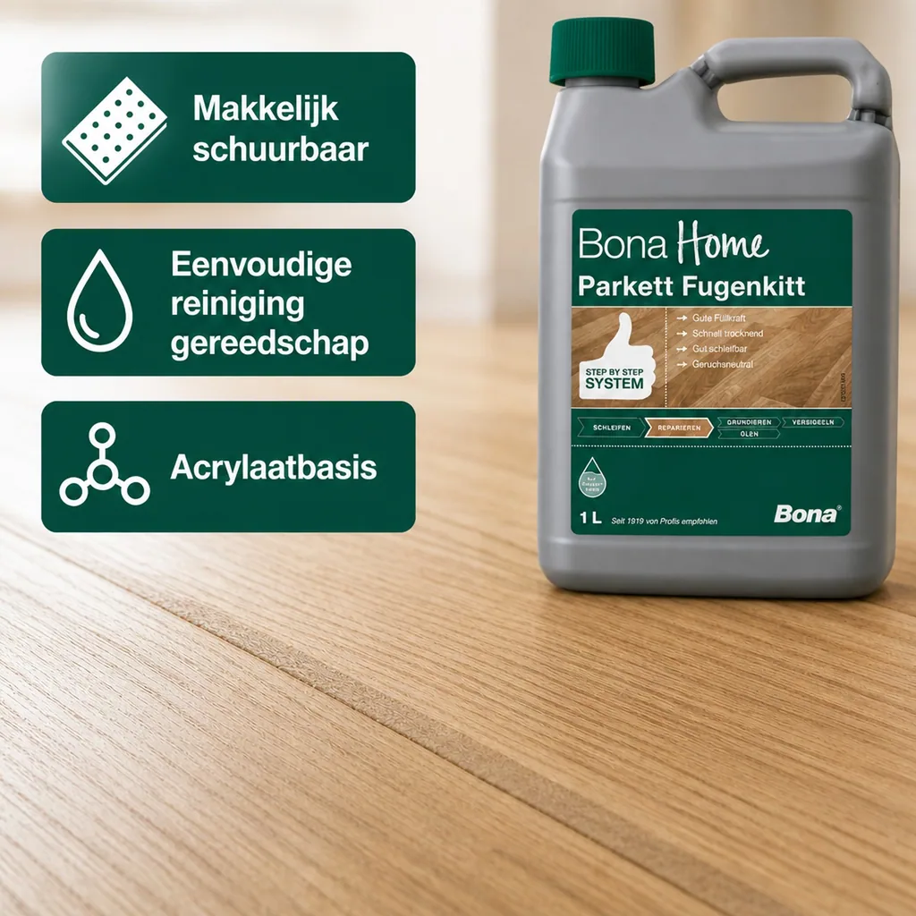 Parketkit, 1 Liter Parket vulmiddel, Houtkit, Parket reparatie