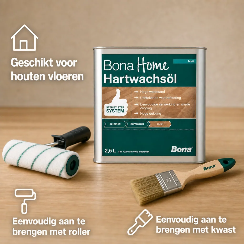 Hardwax olie 2,5 Liter, matte houten vloer olie