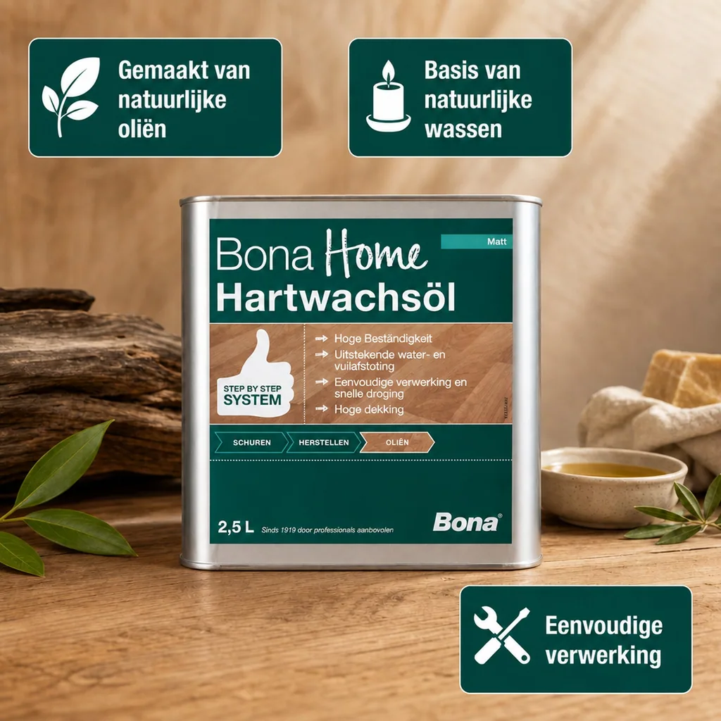 Hardwax olie 2,5 Liter, matte houten vloer olie