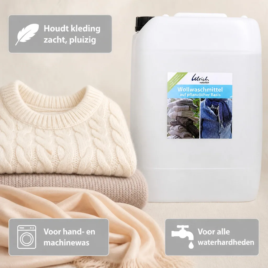 Wollwasmiddel 25 Liter, natuurlijk wasmiddel, wol wassen