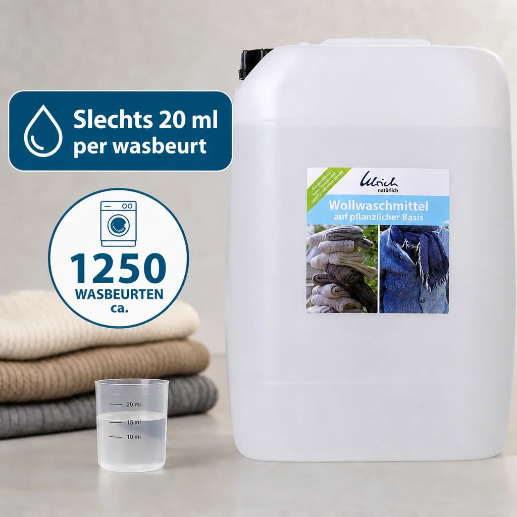 Wollwasmiddel 25 Liter, natuurlijk wasmiddel, wol wassen