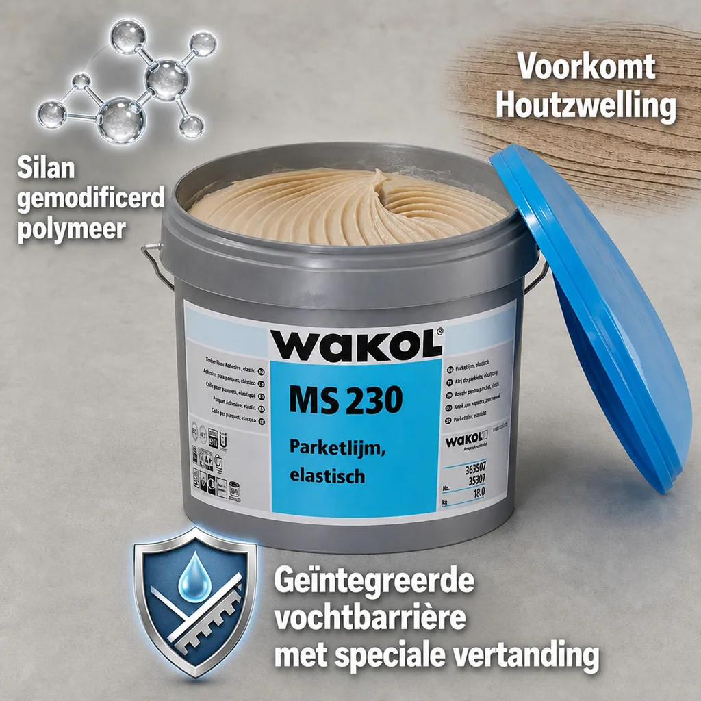 Parketlijm elastisch 18kg, MS Polymeer, Parket kleefstof elastisch