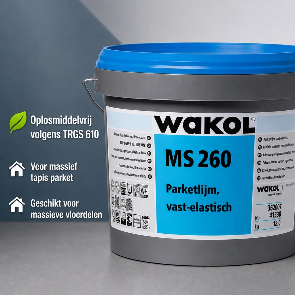 Parketlijm, elastische parketlijm, WAKOL MS 260 Parkettklebstoff festelastisch 18kg