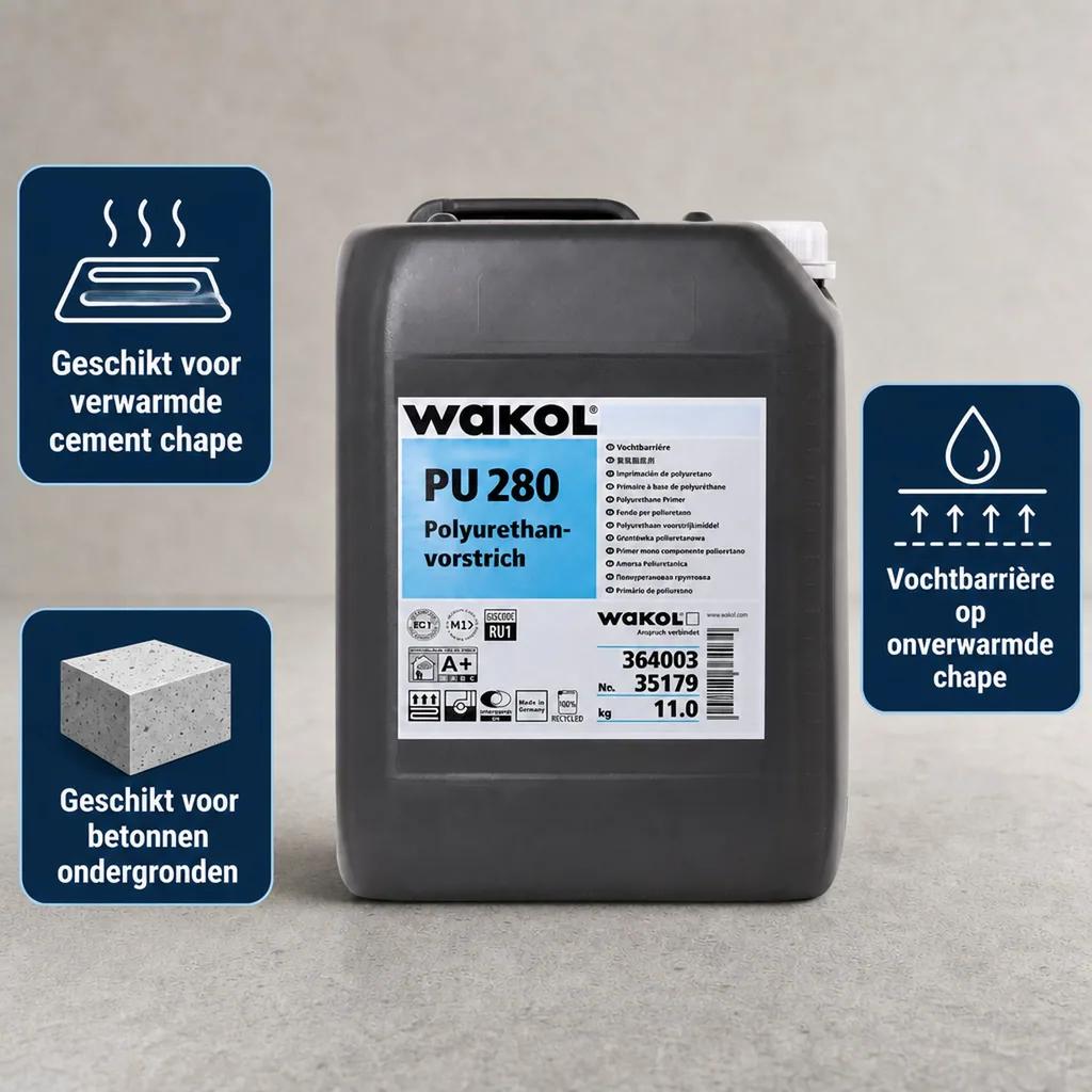 Polyurethaan primer, WAKOL PU 280, voorstrijk vloer, 11kg