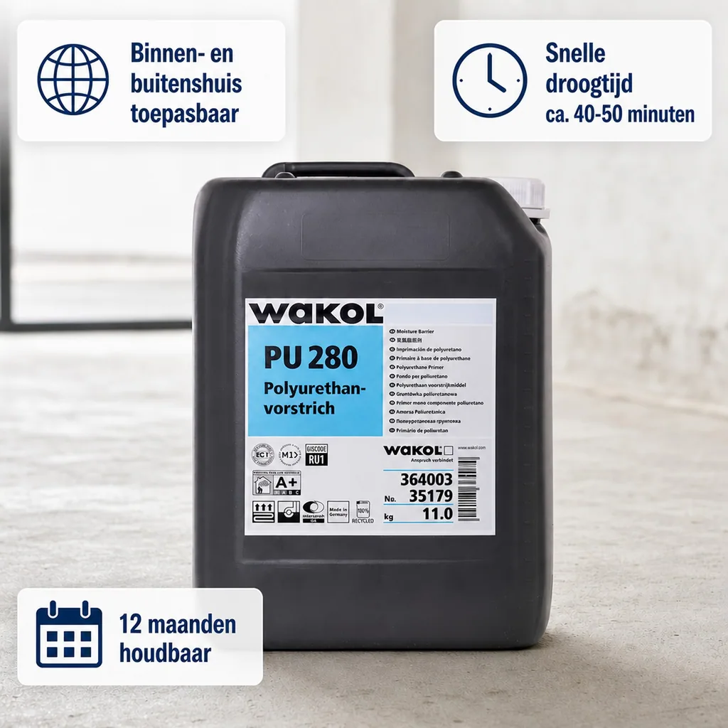 Polyurethaan primer, WAKOL PU 280, voorstrijk vloer, 11kg