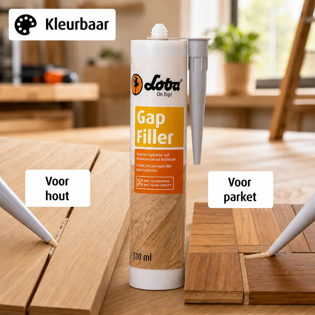 Parket vulmiddel, Hout vulmiddel, Laminaat vulmiddel, Naad vuller parket, Houtreparatie