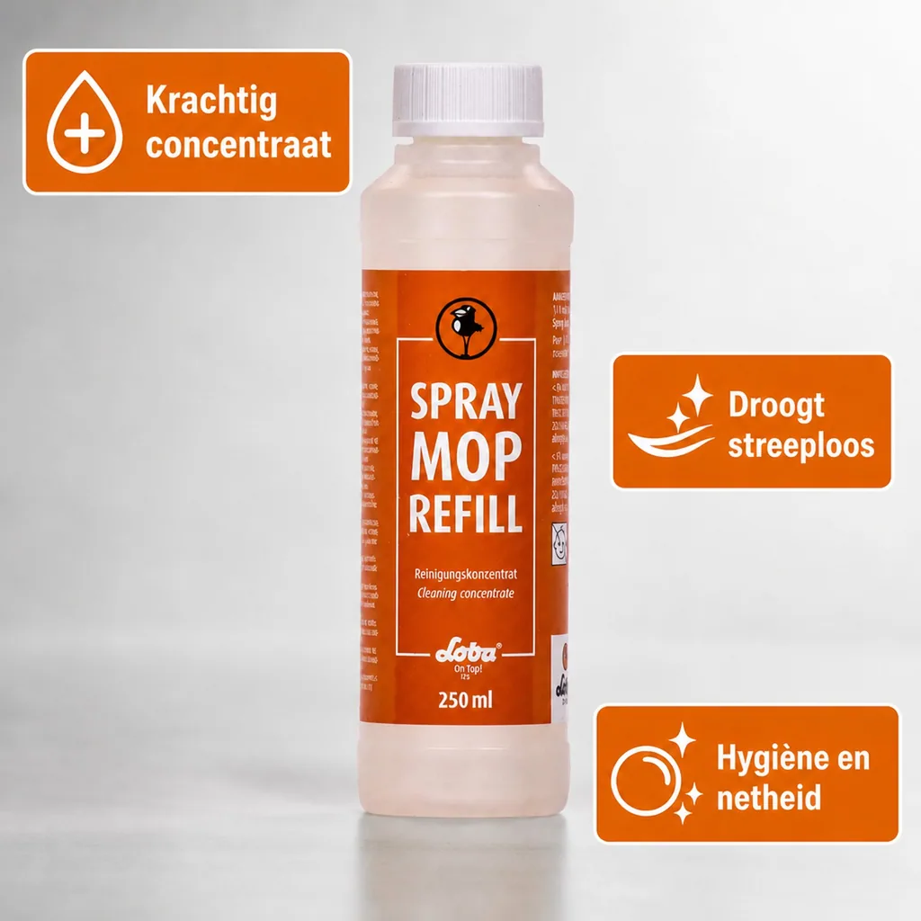 Spray mop vulling 250 ml, navulling spraymop, spray reiniger navulling