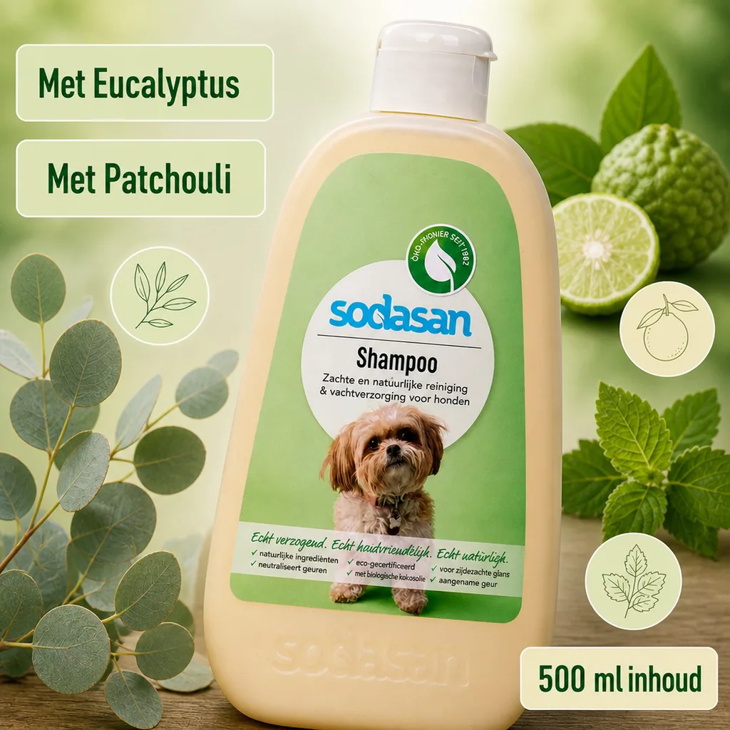 Hondenshampoo 0,5 Liter, shampoo hond, natuurlijke hondenshampoo