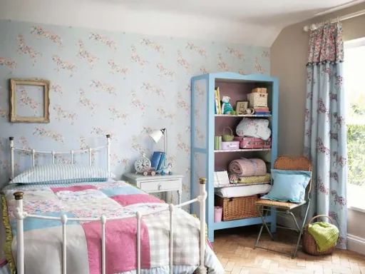 Little Sanderson Abracazoo motief stof geappliqueerde paarden lichtblauw