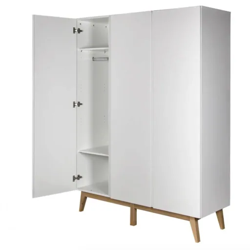 Quax 3-deurs kledingkast Trendy wit