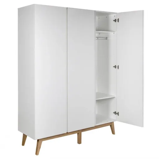 Quax 3-deurs kledingkast Trendy wit